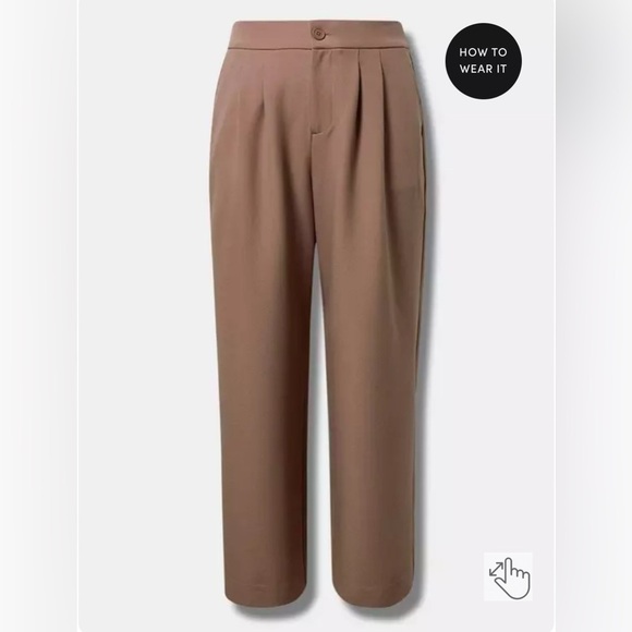 NWT Studio by Torrid Wide-leg Tailored Twill Pants - Picture 2 of 8